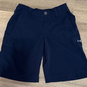 GUC Under Armour Kids Match Play Shorts in Navy Blue, Size Youth Small